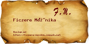 Ficzere Mónika névjegykártya