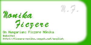 monika ficzere business card